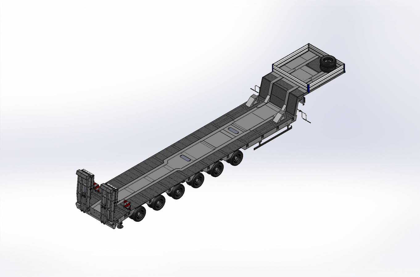Низкорамный полуприцеп-тяжеловоз чмзап 99902 по спецификации 012