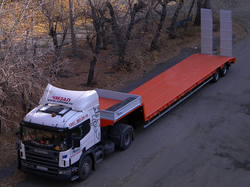 Низкорамный полуприцеп-тяжеловоз чмзап 938530 по спецификации 037 ууб2