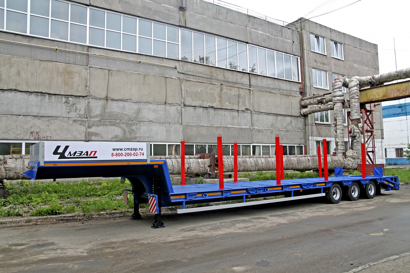 Низкорамный полуприцеп-тяжеловоз чмзап 99064 по спецификации 042-02-кут-пп4