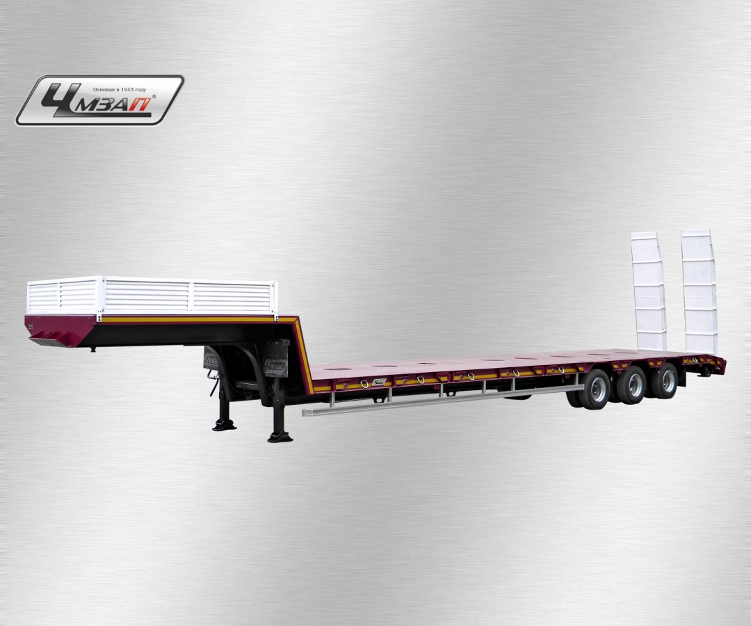 Низкорамный полуприцеп-тяжеловоз чмзап 99064 по спецификации 042-02