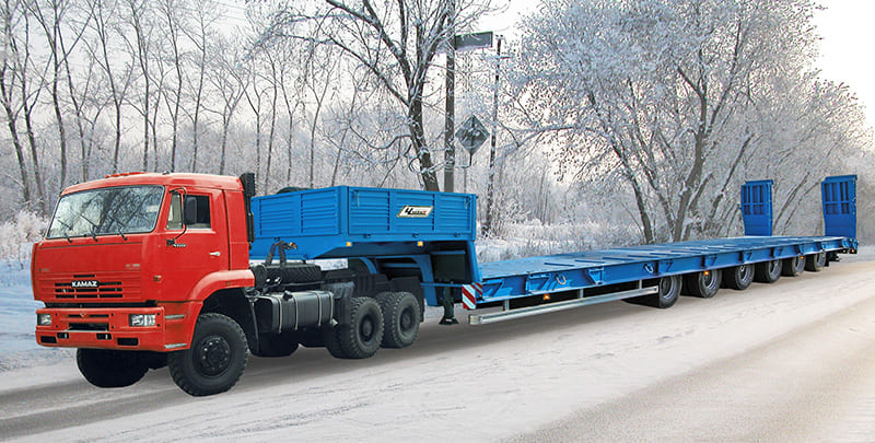 Низкорамный полуприцеп-тяжеловоз чмзап 99902 по спецификации 012