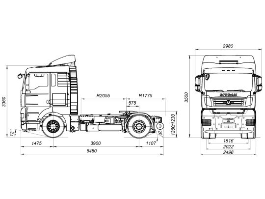 Тягач sitrak c7h 4×2 zz4186v391he