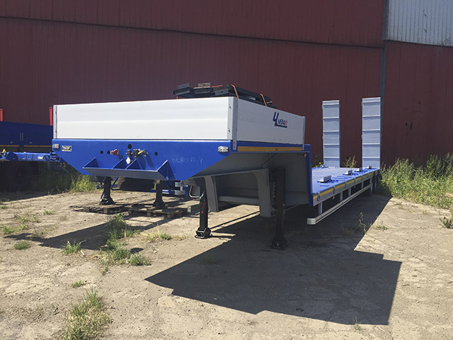 Низкорамный полуприцеп-тяжеловоз чмзап 93853 по спецификации 037 укв4 пп4