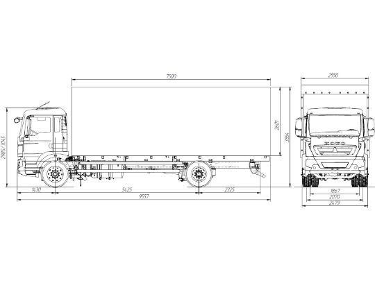 5.1.1.07автомобиль бортовой с тентомна шасси howo t5g 4×2 zz1167m541ge1