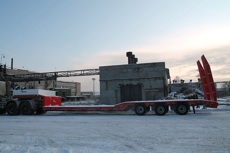 Низкорамный полуприцеп-тяжеловоз чмзап 9906.4 по спецификации 042 hp пп4