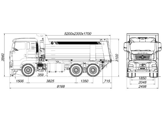 2.2.1.11самосвал howo t5g 6х4 zz3257v384ge120 куб.м.