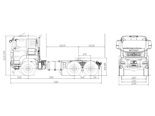 1.3.2.08тягач sitrak c7h 6×6 zz4406v395me 14.00r20