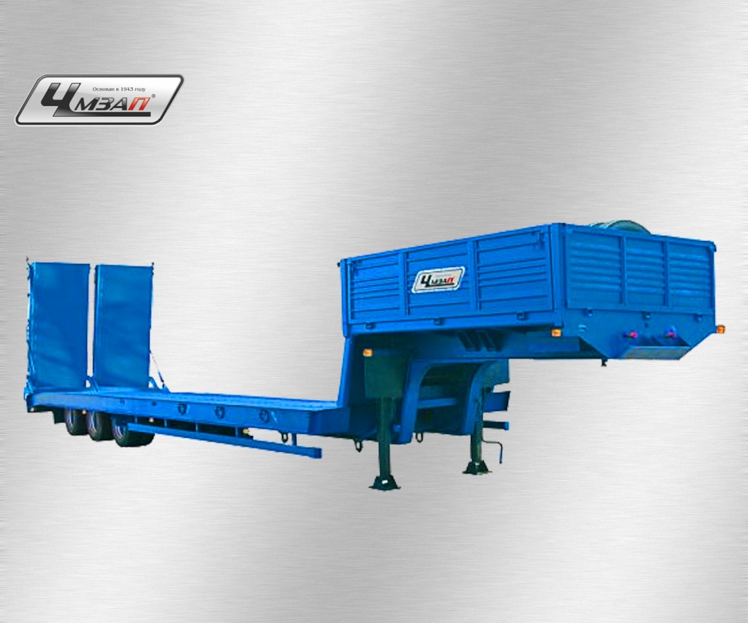 Низкорамный полуприцеп-тяжеловоз чмзап 99064 по спецификации 052 шпм