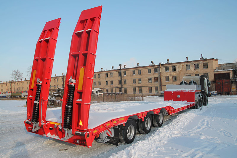 Низкорамный полуприцеп-тяжеловоз чмзап 9906.4 по спецификации 042 hp пп4