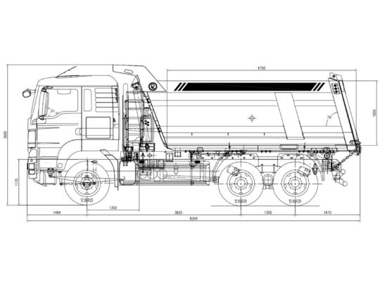 2.2.1.08самосвал sitrak c7h 6×4 zz3256v384me18 куб. м.