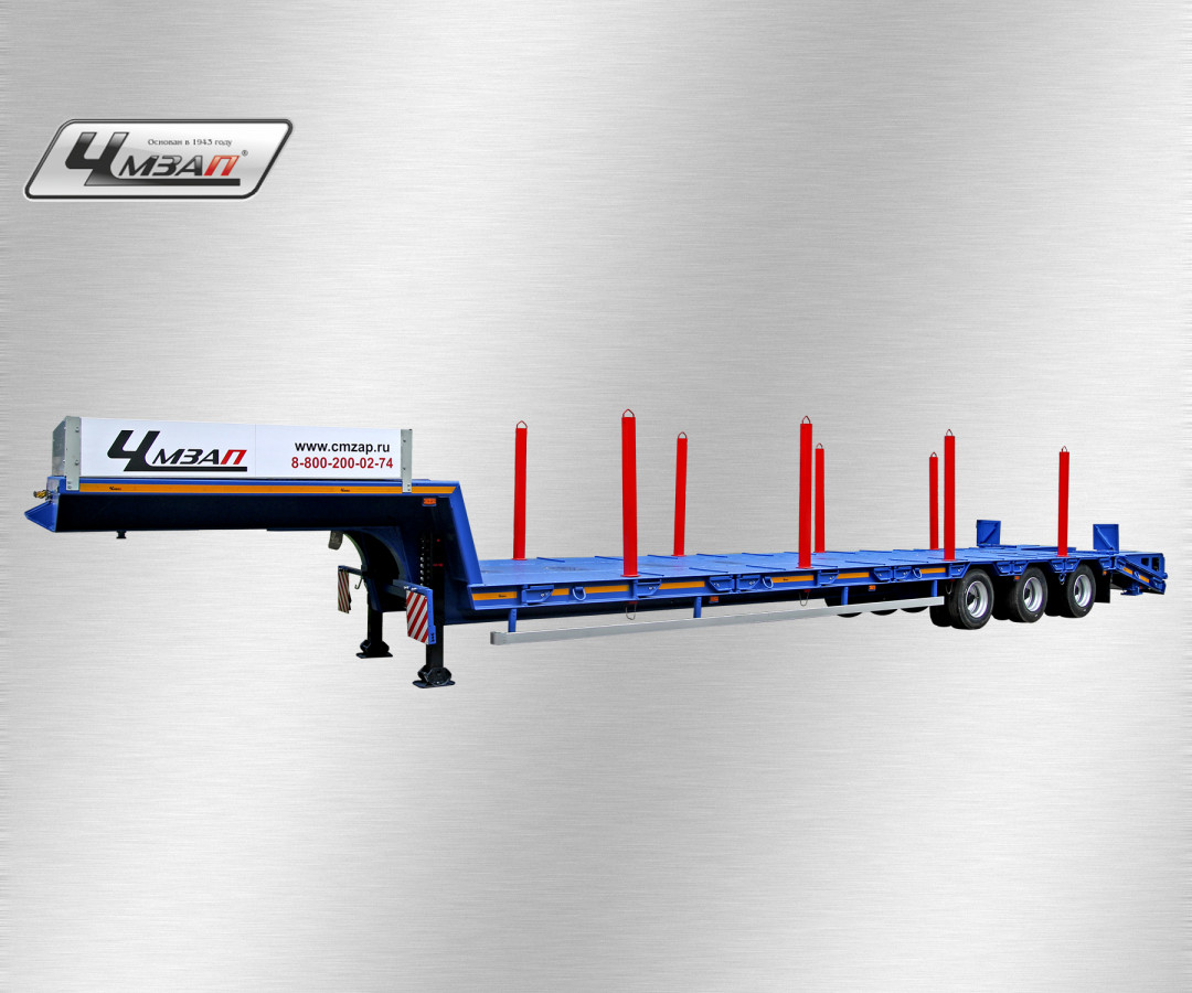 Низкорамный полуприцеп-тяжеловоз чмзап 99064 по спецификации 042-02-кут-пп4